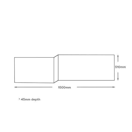 Imex Cast Reinforced Quadro 1500 Universal Shower Bath Side Panel - IMCQSBSP15 - Envy Bathrooms Ltd