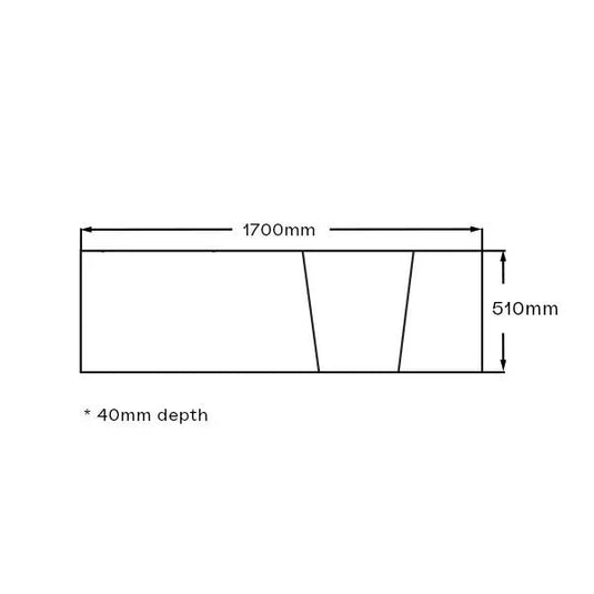 Imex Cast Reinforced Ronda 1700 Universal P Shape Shower Bath Side Panel - IMCRSBSP17 - Envy Bathrooms Ltd