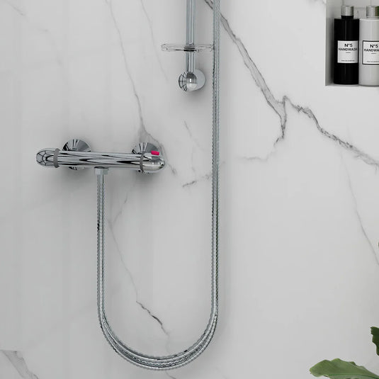 Imex Chrome 12mm Bore Double Lock Shower Hose 1500mm - KI190 - Envy Bathrooms Ltd