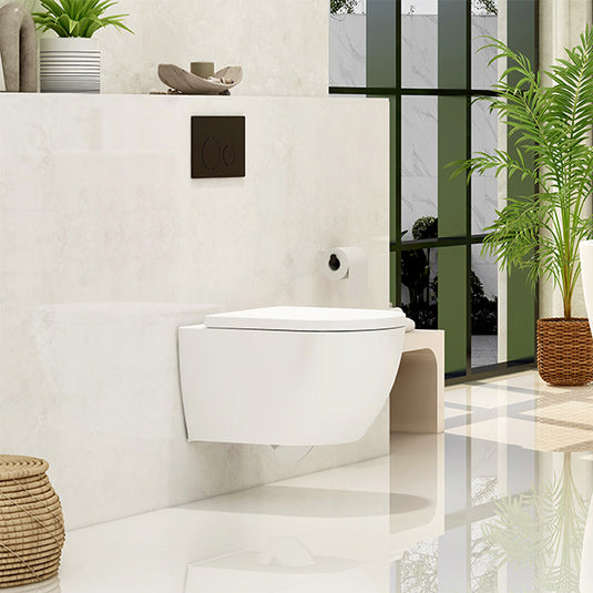 Imex Croma Rimless Wall-Hung Pan White | CH1006R - Envy Bathrooms Ltd