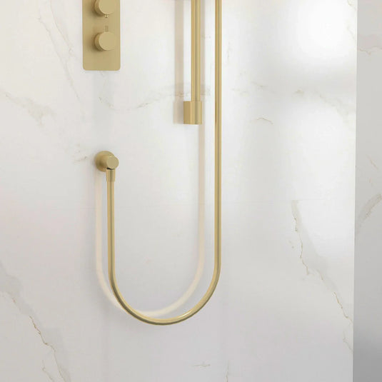 Imex Design Brushed Brass Smooth Shower Hose 1.5m - KI201BB - Envy Bathrooms Ltd