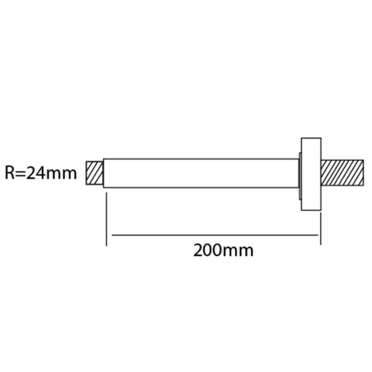 Imex Design Square Ceiling Mounted Fixed Shower Arm 200mm - KI032ACP - Envy Bathrooms Ltd