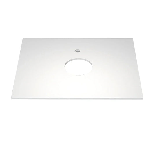 Imex Essence Quartz - Solid White 600 Worktop - FTR2773-600-480-20-S0001 - Envy Bathrooms Ltd