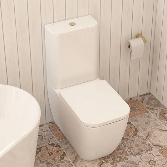 Imex Essence Rimless Closed Back Close Coupled Toilet White | C10100R-T10100-S1010SCQRN