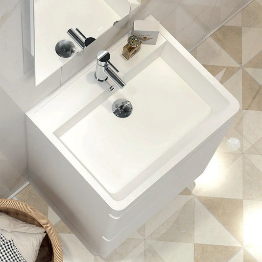 Imex Flite 600mm × 480mm Basin One Tap Hole White - FL60BAS - Envy Bathrooms Ltd