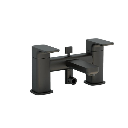 Imex Flite Bath Shower Mixer in Matt Black with Kit (Incl Hose, Handset and Wall Bracket) - FLBSMMB - Envy Bathrooms Ltd