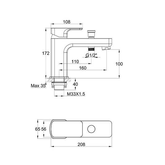 Imex Flite Mono Bath Shower Mixer Including Shower Kit - FLMBSM - Envy Bathrooms Ltd