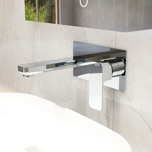Imex Flite Single Handle Wall Mounted Basin Mixer Inc Clicker Waste - FL2HWMBAS - Envy Bathrooms Ltd