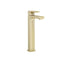 Imex Flite Tall Basin Mixer in Brushed Brass with Universal Clicker Waste | FLTBASBB