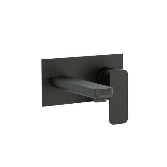 Imex Flite Two Hole Wall Mounted Basin Mixer in Matt Black - FL2HWMBASMB - Envy Bathrooms Ltd