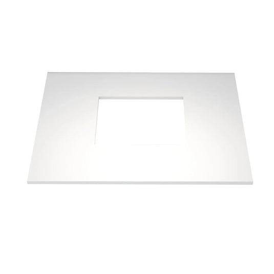 Imex Grace Quartz Stone 600mm Worktop in Solid White (Cut To Fit Lw1822/1823/1825 Basins) - FTR2782-600-510-20-S0001 - Envy Bathrooms Ltd
