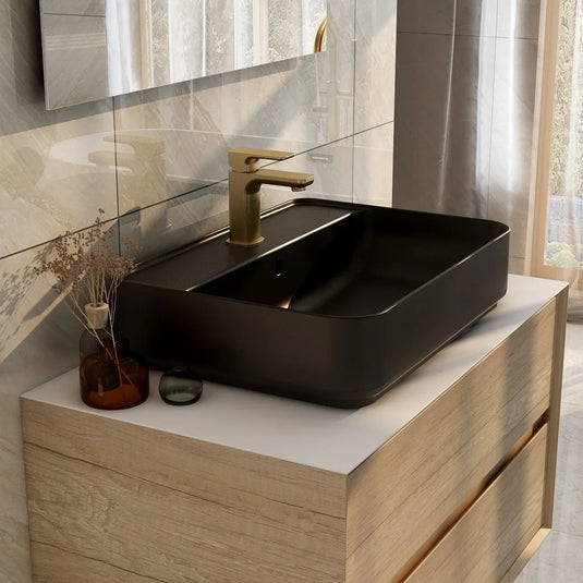 Imex Grace Quartz Stone 900mm Worktop in Solid White (Cut To Fit Lw1822/1823/1825 Basins) - FTR2782-900-510-20-S0001 - Envy Bathrooms Ltd