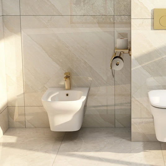 Imex Grace Wall Hung Bidet with Fixing Set - BH10134 - Envy Bathrooms Ltd