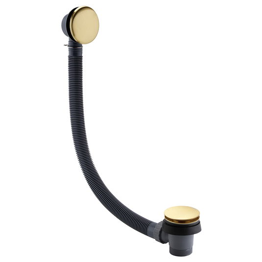 Imex Hair Catch Brushed Brass Easy Clean Large Dome Clicker Bath Waste - HCCB106BB - Envy Bathrooms Ltd