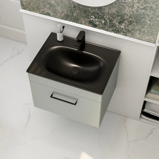 Imex Ivan 600mm Wall Mounted Single Drawer Vanity in Pistachio - WM-2-PISTA - Envy Bathrooms Ltd