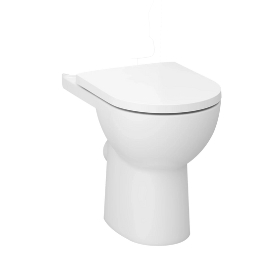 Imex Ivan Rimless Short Projection Open Back Comfort Height Close Coupled Pan - C10176AR - Envy Bathrooms Ltd