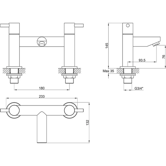 Imex Ivo Bath Filler - IVBF - Envy Bathrooms Ltd