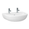 Imex Ivo / Flite 500 x 410mm Basin 2 Tap Hole | L1076C2