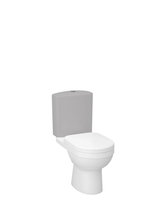 Imex Ivo Open Back Close Coupled WC Bowl with Fixings - C1076C - Envy Bathrooms Ltd