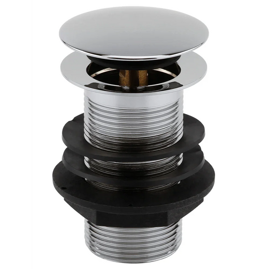 Imex Large Unslotted Basin Dome Clicker Waste - Chrome - CB002 - Envy Bathrooms Ltd