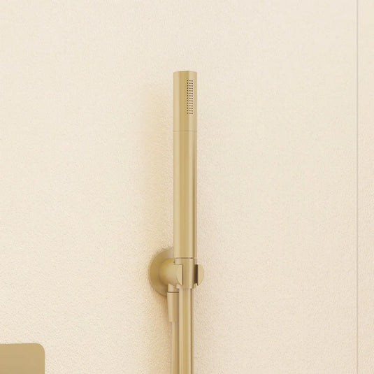 Imex Levo Single Function Handset in Brushed Brass - KI036BB - Envy Bathrooms Ltd