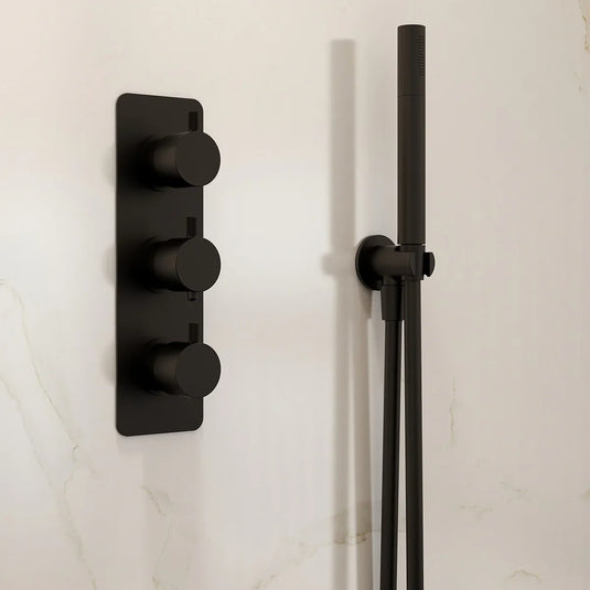 Imex Levo Single Function Handset in Matt Black - KI036MB - Envy Bathrooms Ltd