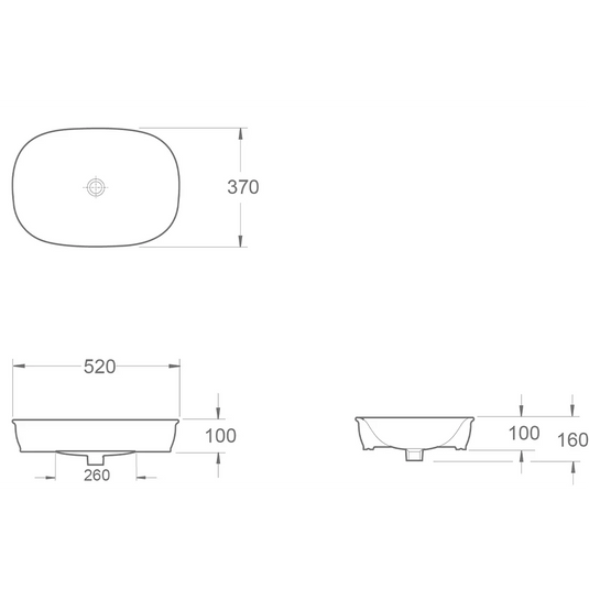 Imex Liberty 520mm Countertop Basin - LW10150 - Envy Bathrooms Ltd