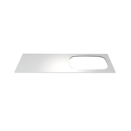 Imex Liberty Quartz - Solid White 8mm Thick Worktop - FTR2775-1500-500-20-S0001 - Envy Bathrooms Ltd