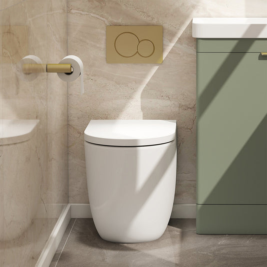Imex Luna Rimless UltraVortex Back to Wall Pan White | CB10190XR - Envy Bathrooms Ltd