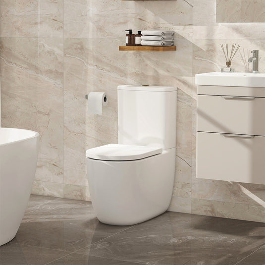 Imex Luna UltraVortex Closed Back Close Coupled Pan White | C10190XR - Envy Bathrooms Ltd