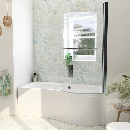Imex Premiercast Multi Layer Reinforced Ronda 1700 Right Hand P Shape Shower Bath - IMPRSBRH17 - Envy Bathrooms Ltd