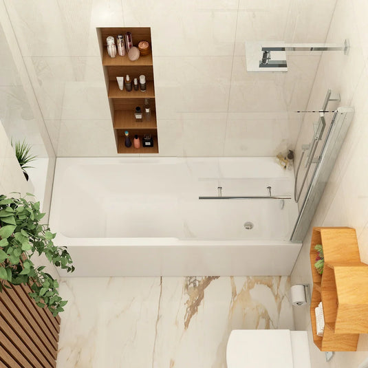 Imex Premiercast Quadro Keyhole 1700×700 Single Ended Bath - IMPQKH17X7 - Envy Bathrooms Ltd
