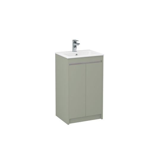 Imex Quadro 500mm Double Door Cabinet Reed Green Chrome Handle Trim | Q2DO-1-GREE - Envy Bathrooms Ltd
