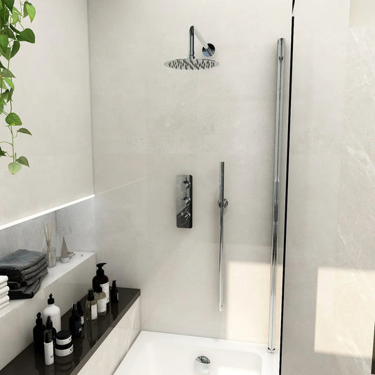 Imex Ravine 3 Handle, Triple Diverter Concealed Thermostatic Valve with 200mm Fixed Head, Pencil Handset and Smooth Hose in Chrome - RAVCVPK10CP - Envy Bathrooms Ltd