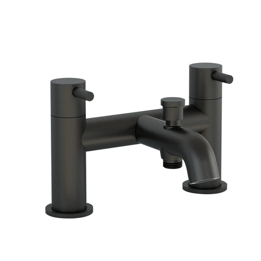 Imex Ravine Bath Shower Mixer in Matt Black (Incl Hose, Handset and Wall Bracket) - RVBSMMB - Envy Bathrooms Ltd