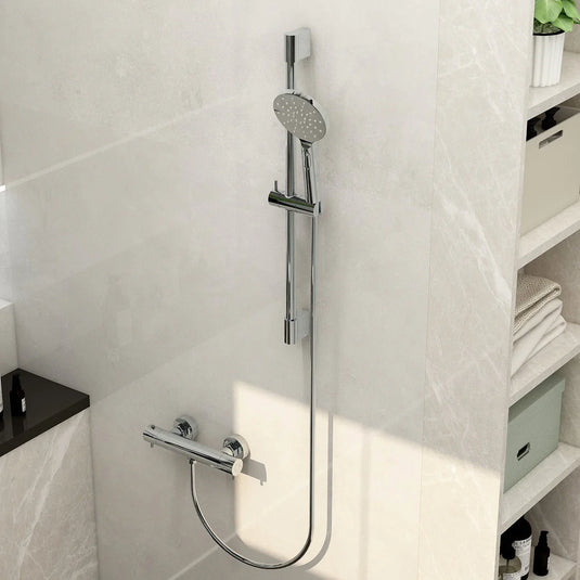 Imex Ravine Cool Touch, Easy Fix, Thermostatic Shower Set in Chrome with Slide Rail, Hose and Multifunction Handset - RAVINE1CP - Envy Bathrooms Ltd