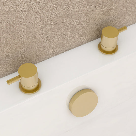 Imex Ravine Deck Mounted Cold/Hot Shut Off Valve in Brushed Brass - RVDMC/HBB - Envy Bathrooms Ltd