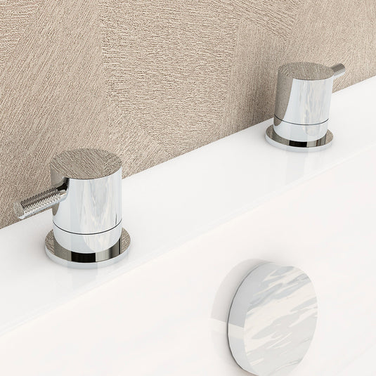 Imex Ravine Deck Mounted Cold/Hot Shut Off Valve in Chrome - RVDMC/HCP - Envy Bathrooms Ltd