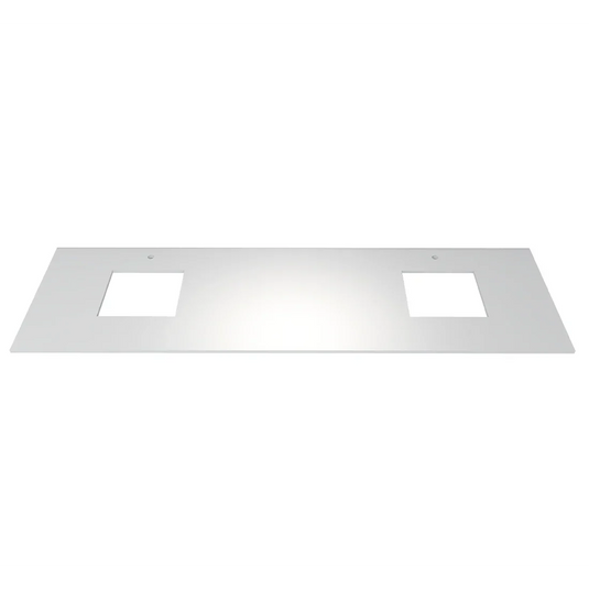 Imex Ravine Quartz 1500 - Solid White Worktop - FTY2780-1500-480-11-S0001 - Envy Bathrooms Ltd
