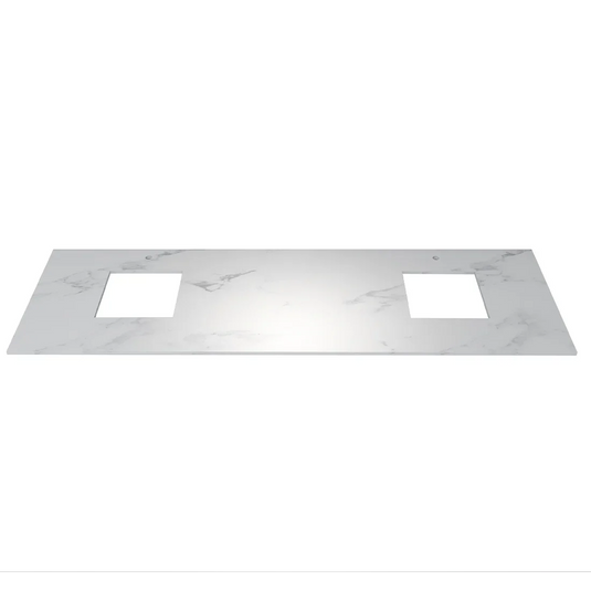 Imex Ravine Quartz 1500 - White Marble Worktop - FTY2780-1500-480-11-S0002 - Envy Bathrooms Ltd