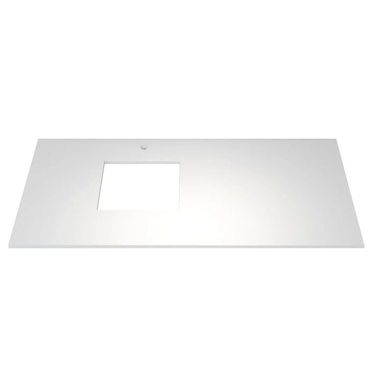 Imex Ravine Quartz 900 - Solid White Worktop - FTY2780-900-480-11-S0001 - Envy Bathrooms Ltd