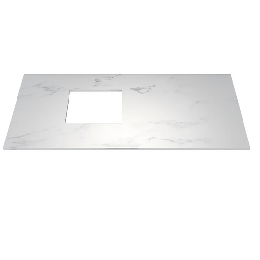 Imex Ravine Quartz 900 - White Marble Worktop - FTY2780-900-480-11-S0002 - Envy Bathrooms Ltd