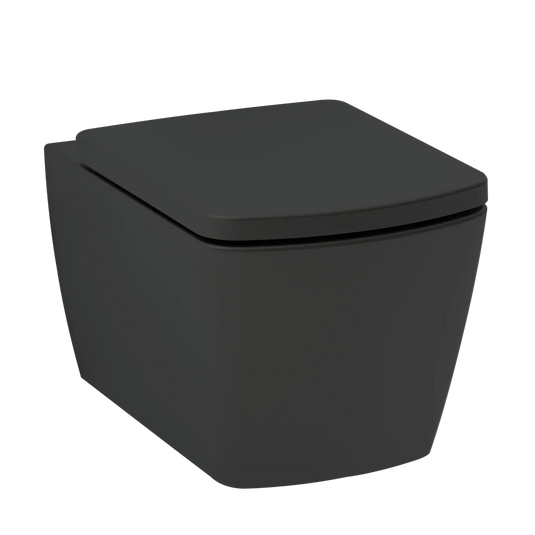Imex Ravine Rimless Wall Hung Pan in Black - CH10160RBL - Envy Bathrooms Ltd