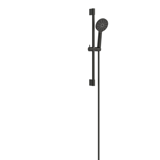 Imex Ravine Slide Rail Kit in Matt Black Incl 1.5m Hose and Multifunction Handset - KI135MB - Envy Bathrooms Ltd