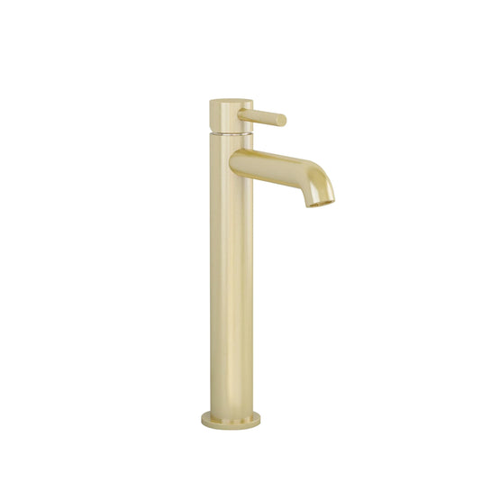 Imex Ravine Tall Basin Mixer in Brushed Brass with Clicker Universal Waste - RVTBASBB - Envy Bathrooms Ltd