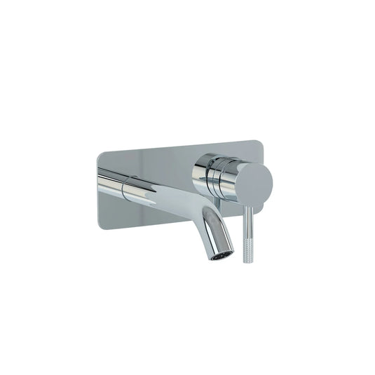 Imex Ravine Two Hole Wall Mounted Basin Mixer in Chrome with Universal Clicker Waste - RVWMBASCP - Envy Bathrooms Ltd
