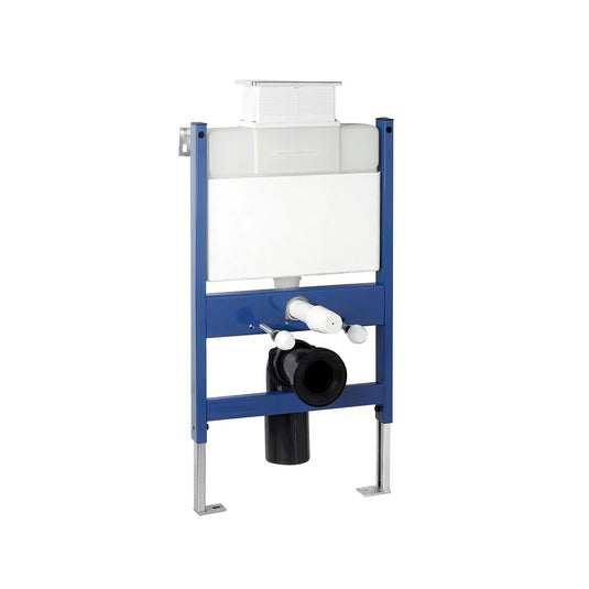 Imex Reduced Height Wall Hung WC Bowl Frame System with Top Mounted Chrome Dual Flush Plate - CF02TOP - Envy Bathrooms Ltd