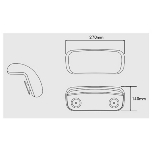 Imex Removable Head Rest For Freestanding Baths - White - IMP100 - Envy Bathrooms Ltd