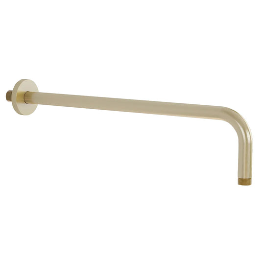 Imex Round 400mm Brushed Brass Wall Shower Arm - KI029BB - Envy Bathrooms Ltd