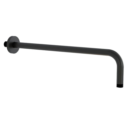 Imex Round 400mm Matt Black Wall Shower Arm - KI029MB - Envy Bathrooms Ltd